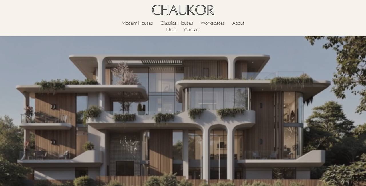 Chaukor Studio website homepage