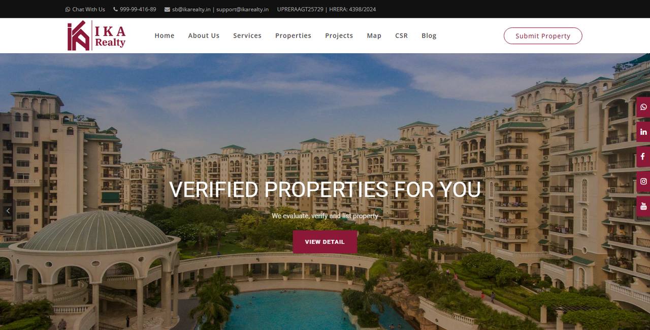 IKA Realty website homepage
