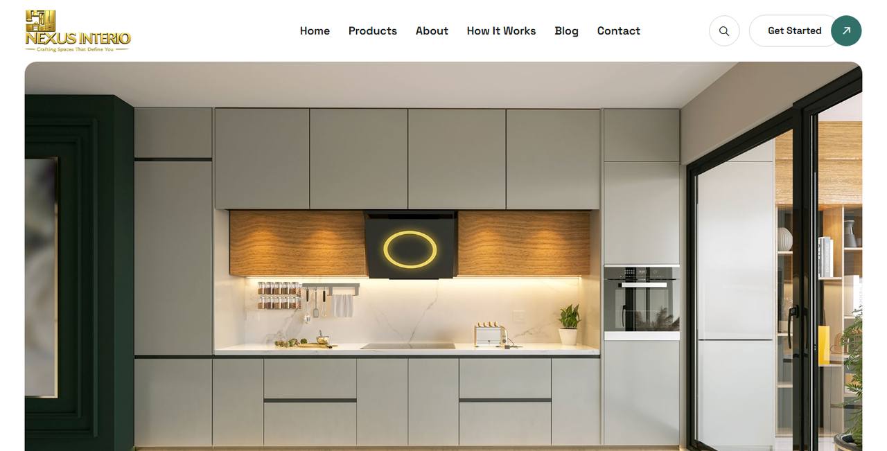 Nexus Interio website homepage