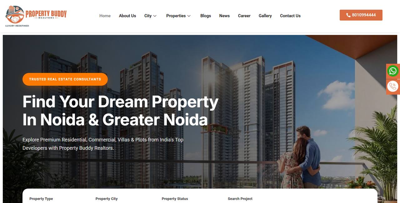 Property Buddy website homepage