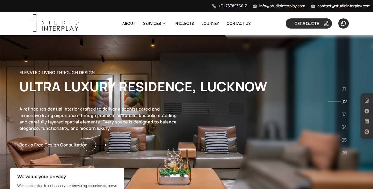 Studio Interplay website homepage