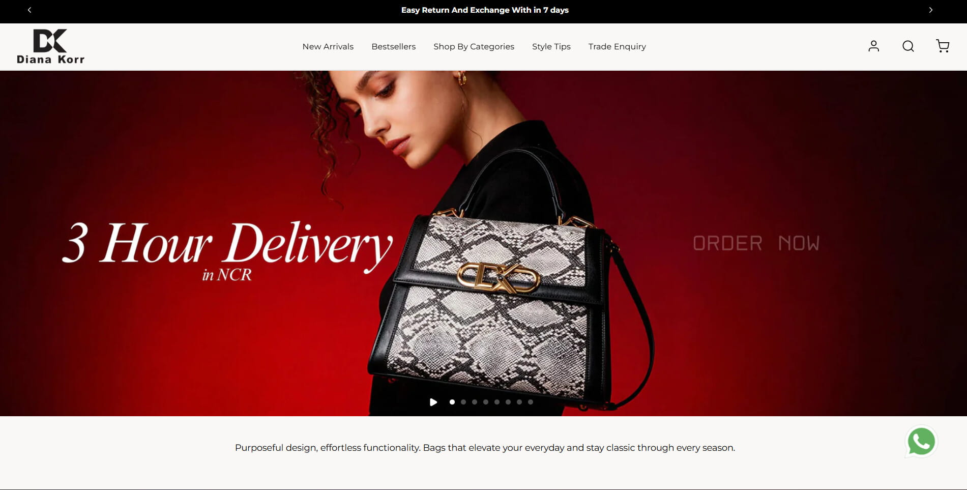 Diana Korr website homepage