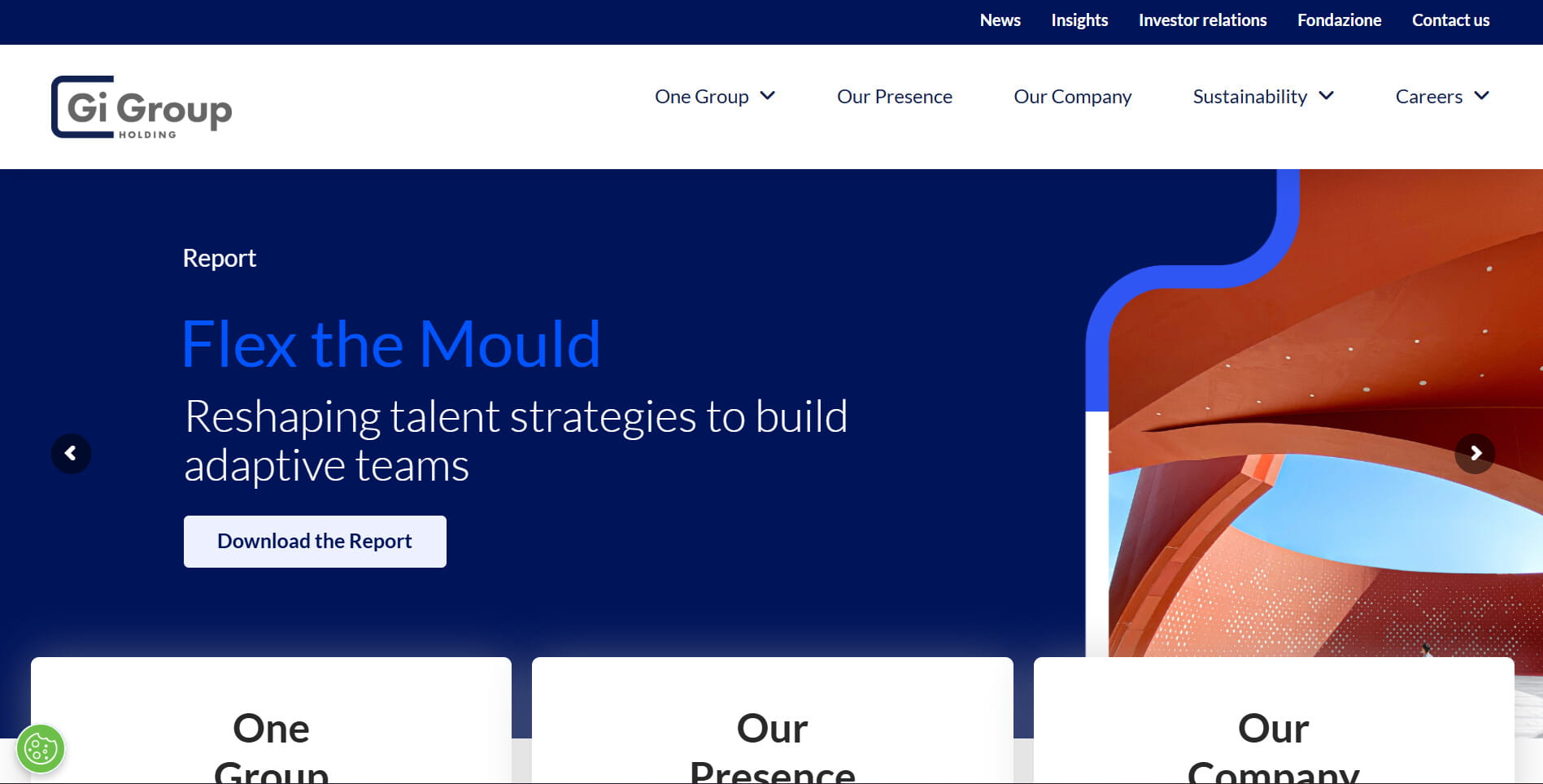GI Group Holding website, home page