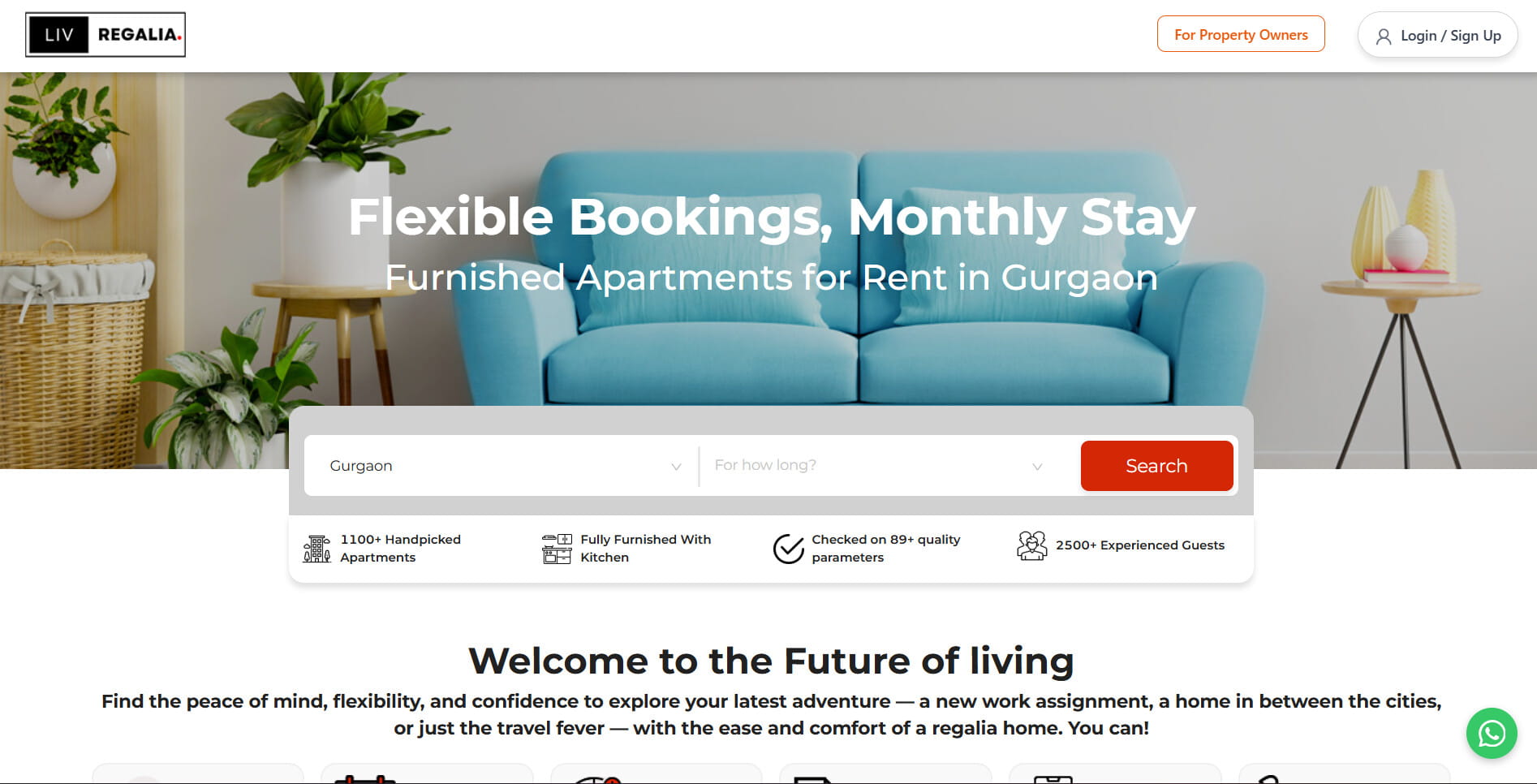 Liv Regalia website homepage