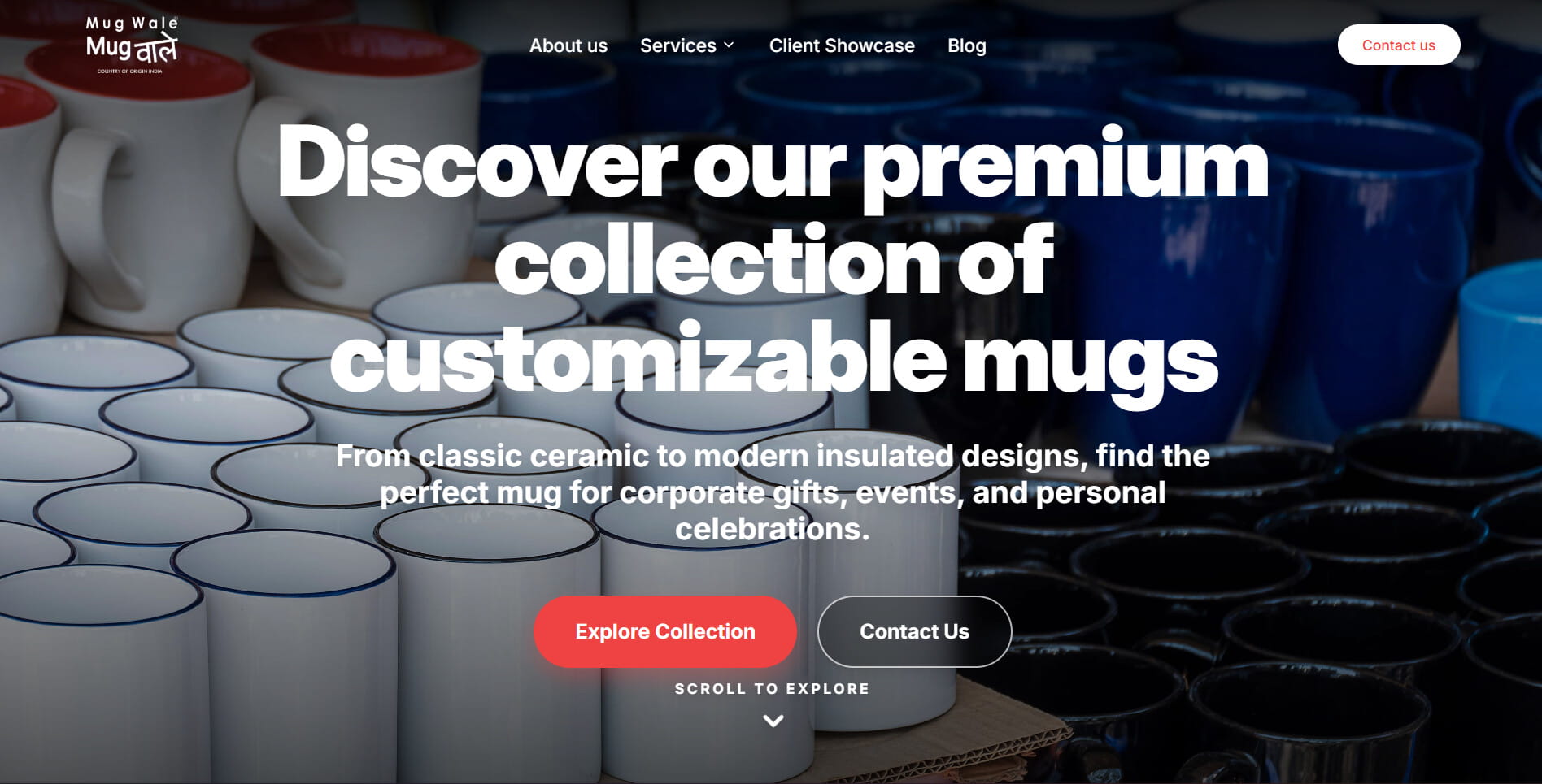 Mugwale website homepage